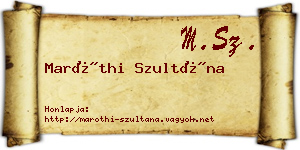 Maróthi Szultána névjegykártya